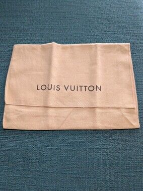 Authentic Louis Vuitton Large Tan Cotton Dust Bag – Designer Storage Pouch